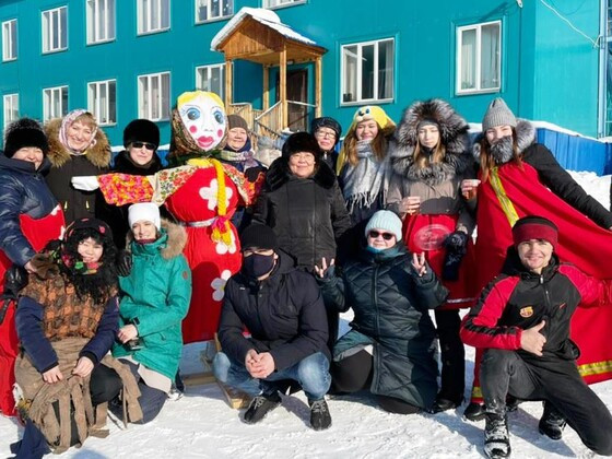С масленицей Вас! Увеселительные мероприятия в Эвенкийском многопрофильном техникуме.
